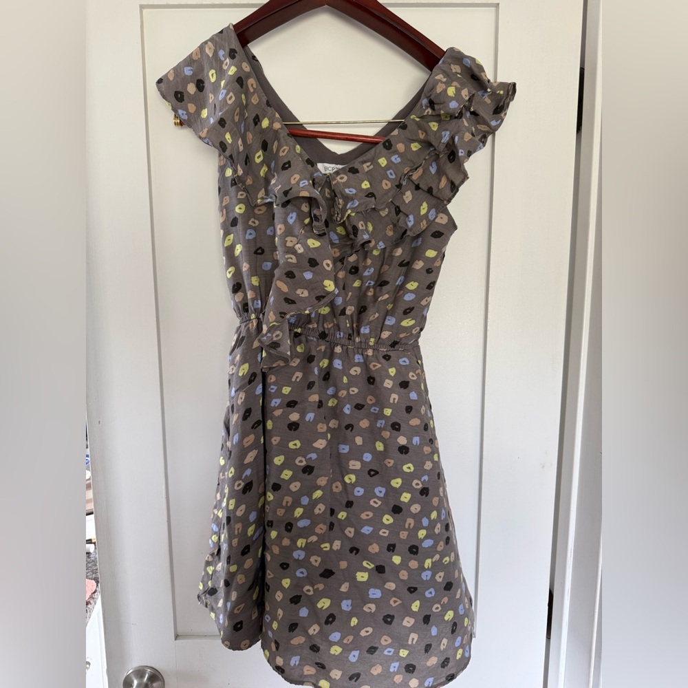 BCBG ruffle leopard dress
